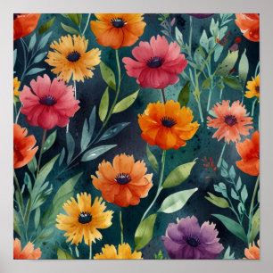 Elegant Floral Art Poster