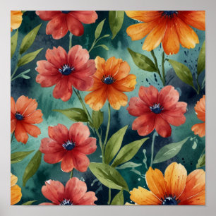 Elegant Floral Art Poster