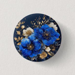 Elegant Floral Artwork 3 Cm Round Badge