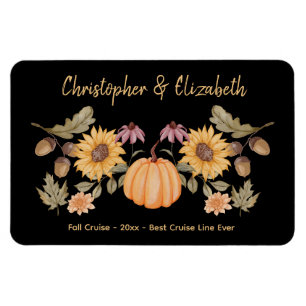 Elegant Floral Autumn Fall Cabin Door Cruise Ship Magnet