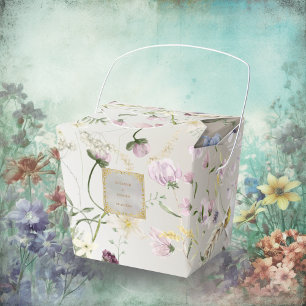 Elegant Floral Autumn Wedding Favour Box