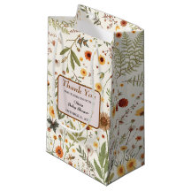 Elegant Floral Baby Shower Thank You Bag