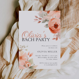 Elegant Floral Bachelorette Party Invitation