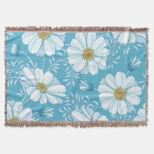 Elegant Floral Background   Throw Blanket