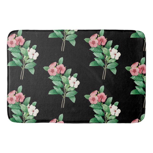 Elegant Floral  Bath Mat (Front)