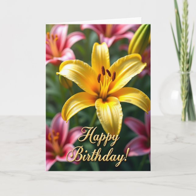 Elegant Floral Beauty Card (Front)