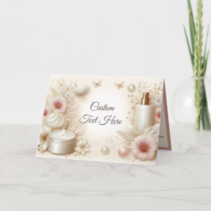 Elegant Floral Beauty Cosmetic Personallized Card