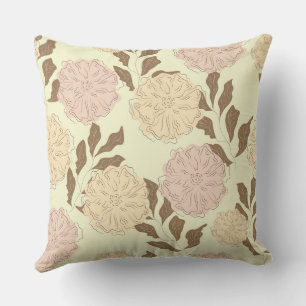 Elegant Floral Beige Pattern Cushion