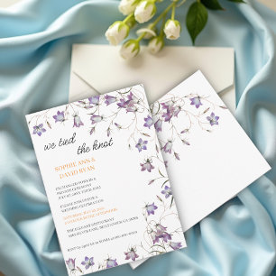 Elegant Floral Bellflower We tied the Knot Invitation
