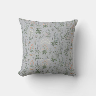 Elegant Floral Bird Pattern Cushion