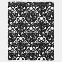 Elegant floral black and white