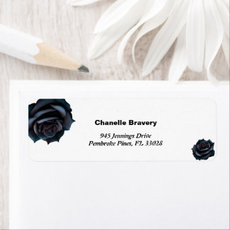 Elegant floral black and white watercolor return
