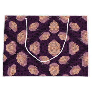 Elegant Floral Blanket – Cozy Botanical Throw Large Gift Bag