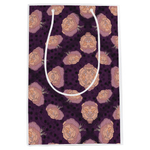 Elegant Floral Blanket – Cozy Botanical Throw  Medium Gift Bag