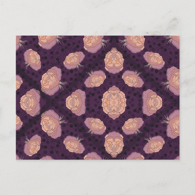 Elegant Floral Blanket – Cozy Botanical Throw  Postcard (Front)