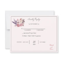 "Elegant Floral Bliss RSVP - Robert & Olivia