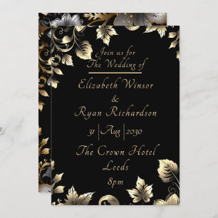 Elegant Floral Bliss Wedding Invitation