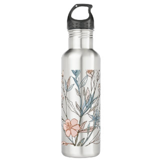 Elegant Floral Bloom Art | Modern Botanical Flower 710 Ml Water Bottle