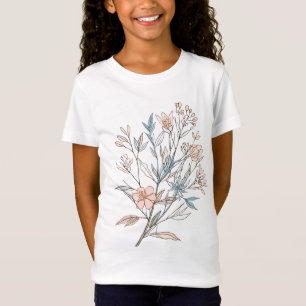 Elegant Floral Bloom Art Modern Botanical Flower T-Shirt