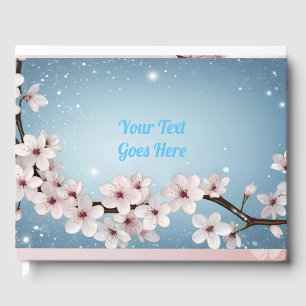 Elegant Floral Blossom Wedding Invitation Design Guest Book