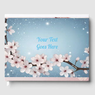 Elegant Floral Blossom Wedding Invitation Design Guest Book