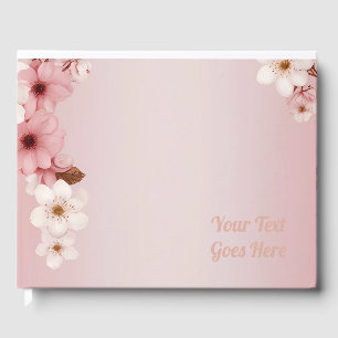 Elegant Floral Blossom Wedding Invitation Design Guest Book