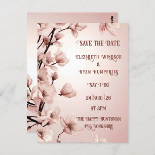 Elegant Floral Blossom Wedding Invitations