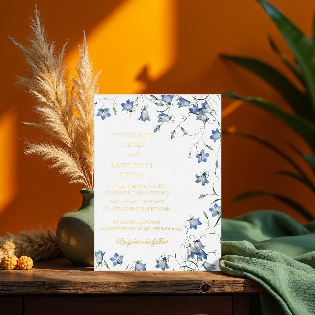 Elegant Floral Blue Bellflower Wedding (Creator Uploaded)