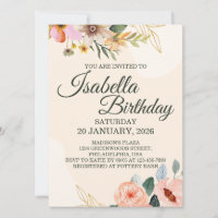 Elegant Floral – Blush and Peach Watercolor Flower