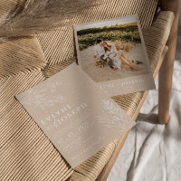 Elegant Floral Blush Herbal Boho Wedding