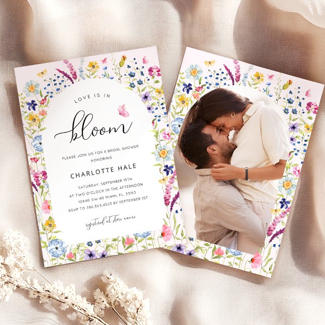 Elegant Floral Blush Pink Bridal Shower Invitation (Creator Uploaded)