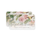 Elegant Floral Blush Pink Vintage Birds Roses Busi