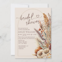Elegant floral boho bohemian bridal shower