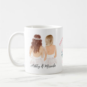 Elegant Floral Boho Girl Bridesmaid Proposal Coff Coffee Mug
