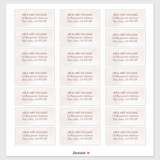 Elegant Floral Boho Wedding Guest Address Labels (Sheet)