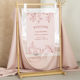 Elegant Floral Boho Welcome Wedding Poster