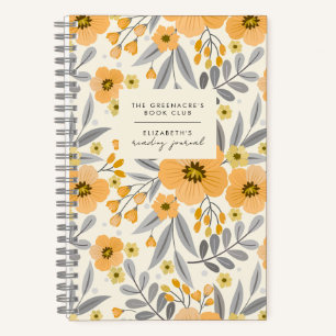 Elegant Floral Book Club Reading Gift Journal