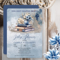 Elegant Floral Books Our Next Chapter Baby Shower