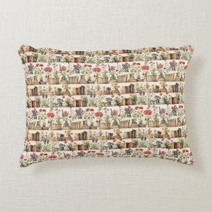Elegant Floral Bookshelf Decorative Cushion
