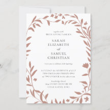 Elegant Floral Border Wedding Invitation