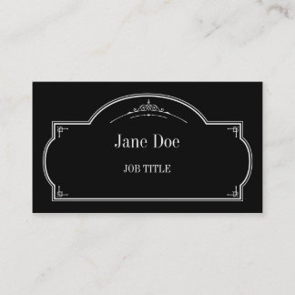 Elegant floral borders,white business card