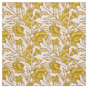 Elegant floral botanical boho pink yellow fabric