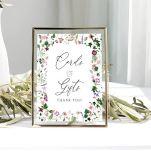 Elegant Floral Botanical Cards and Gifts Poster