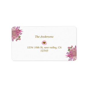Elegant Floral Botanical Kindly Deliver To Address Label