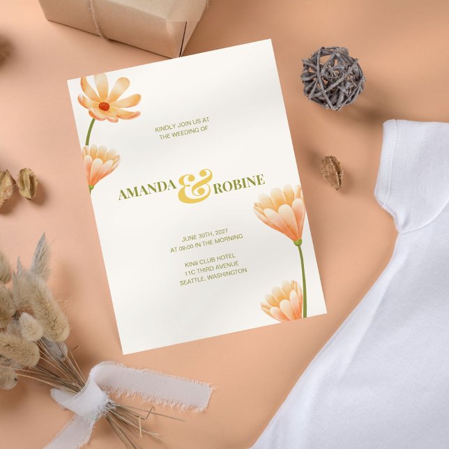 Elegant Floral Botanical Wedding Invitation (Creator Uploaded)