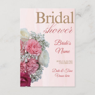 Elegant Floral Bouquet Bridal Shower Invitation