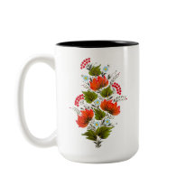 Elegant Floral Bouquet Folk Art