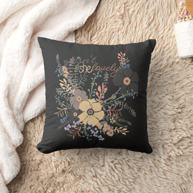 Elegant Floral Bouquet Girly Saying Lovely Cushion (Elegant Floral Bouquet Girly Saying Lovely Throw Pillow
from Jenn Steffen for Studio Posies. )