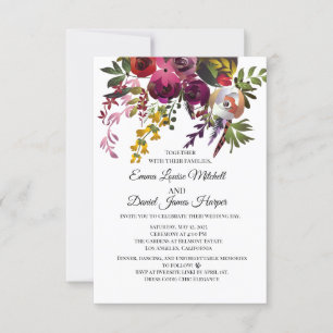 Elegant Floral Bouquet  Invitation