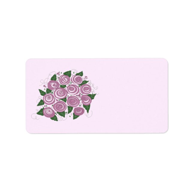 Elegant Floral Bouquet Label (Front)